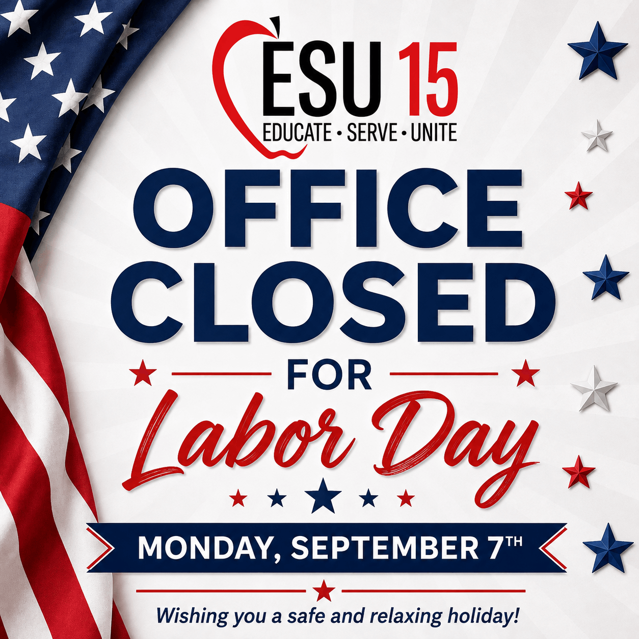 offices closed labor day